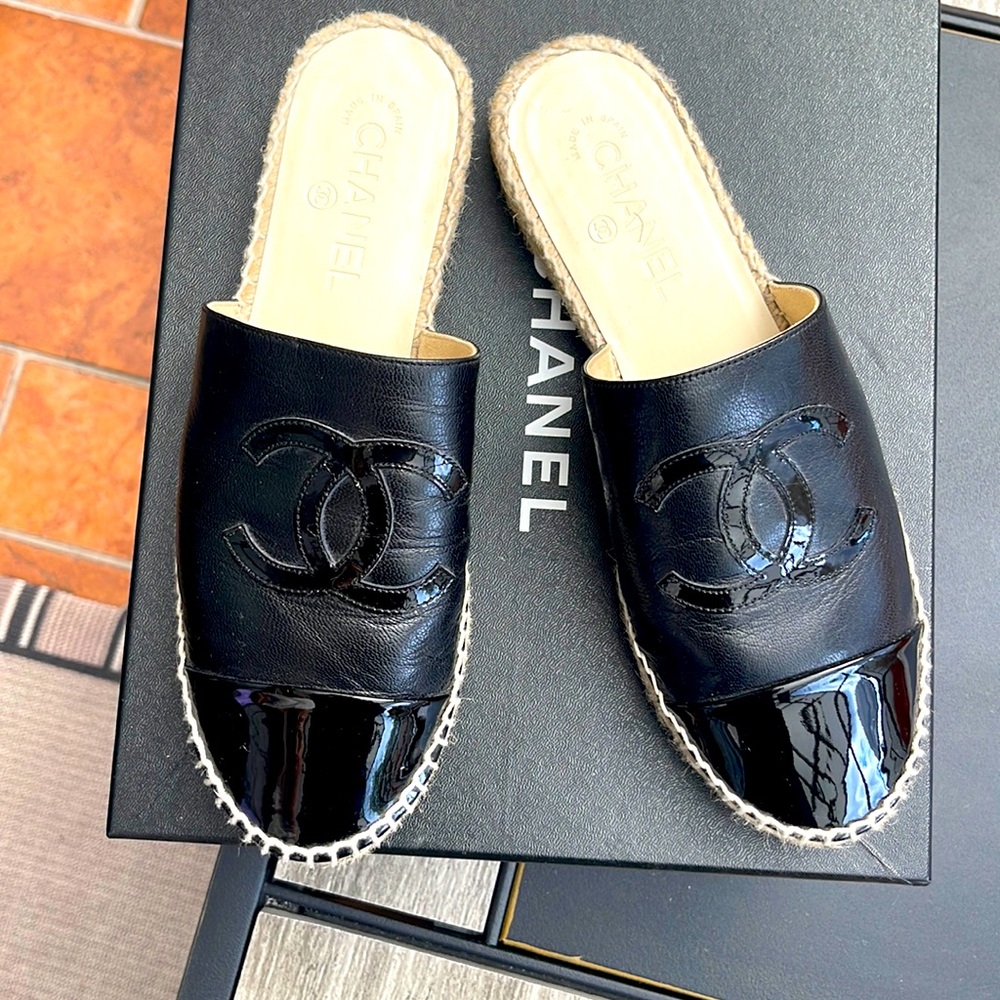 Chanel backless espadrilles